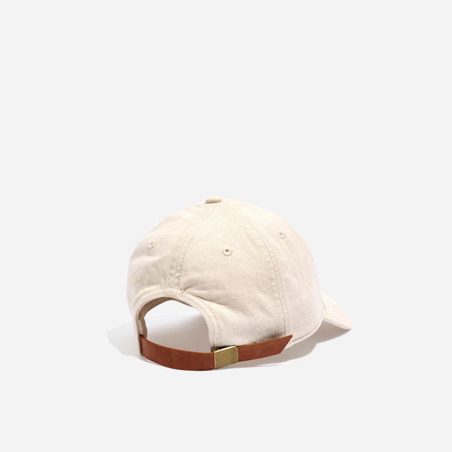 beige madewell organic cotton broken baseball womens cap