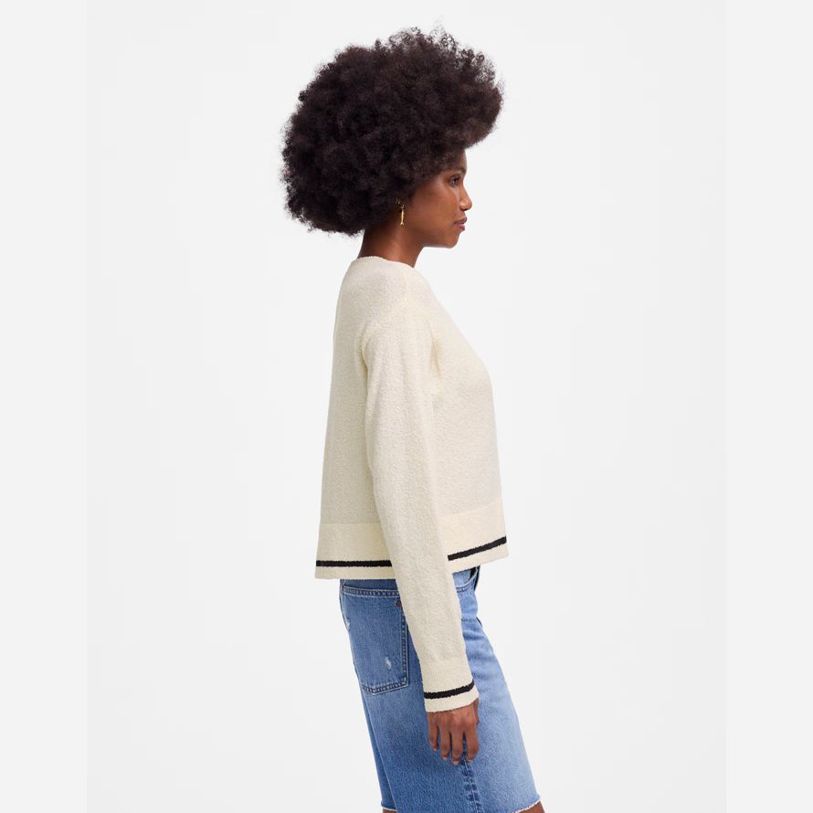 madewell boucl�-knit womens cardigan cream