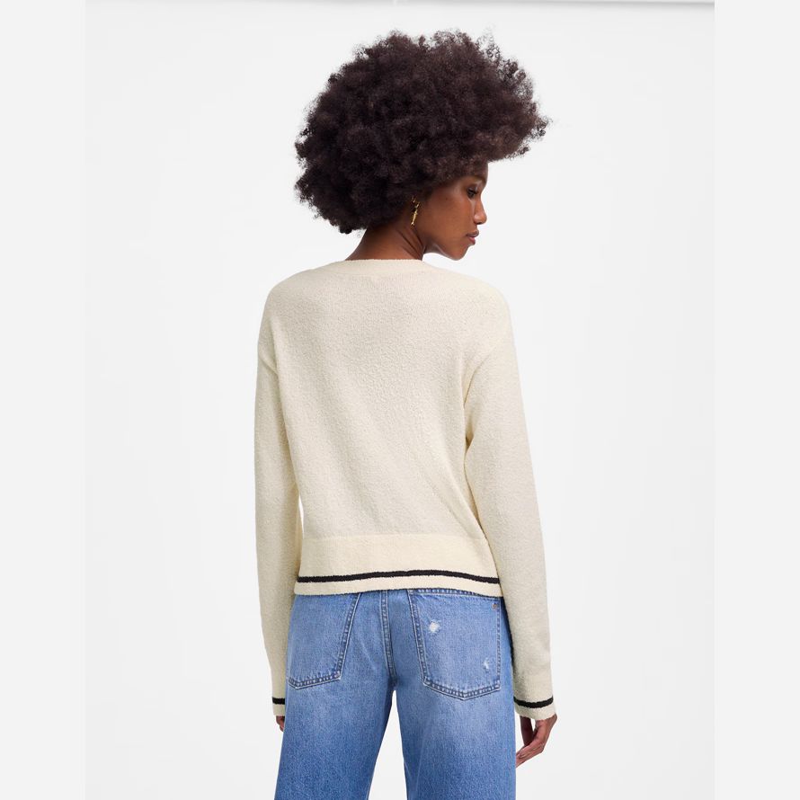 madewell boucl�-knit womens cardigan cream