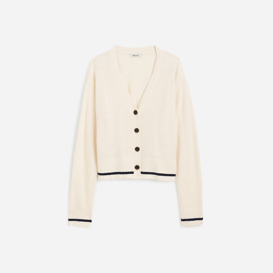 madewell boucl�-knit womens cardigan cream