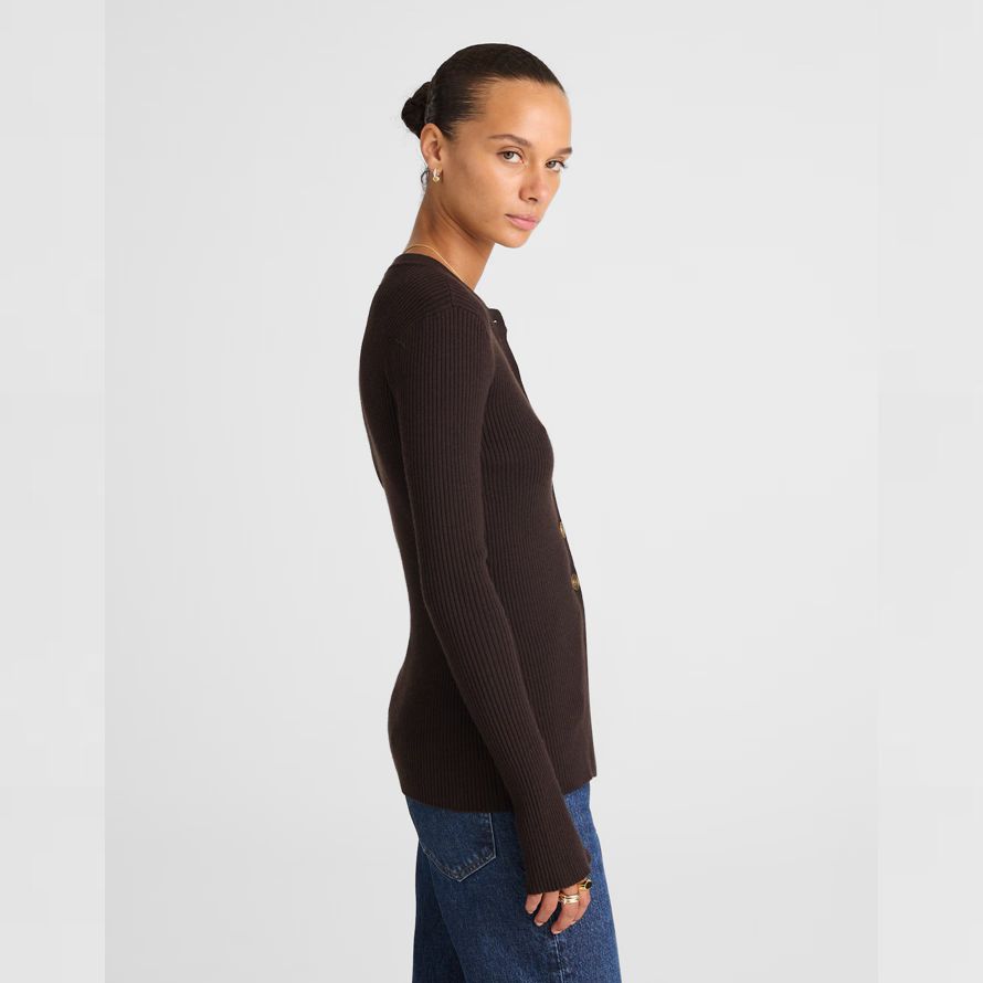 black womens madewell longline cardigan