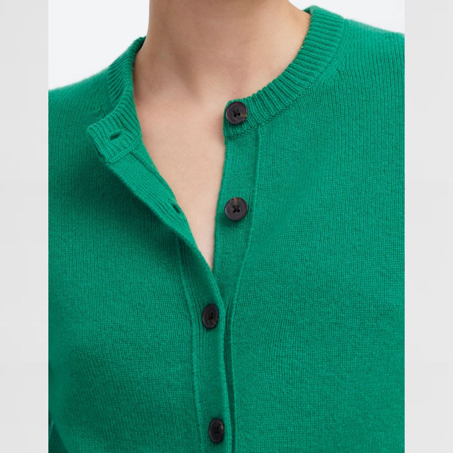 green madewell cashmere button-front womens cardigan