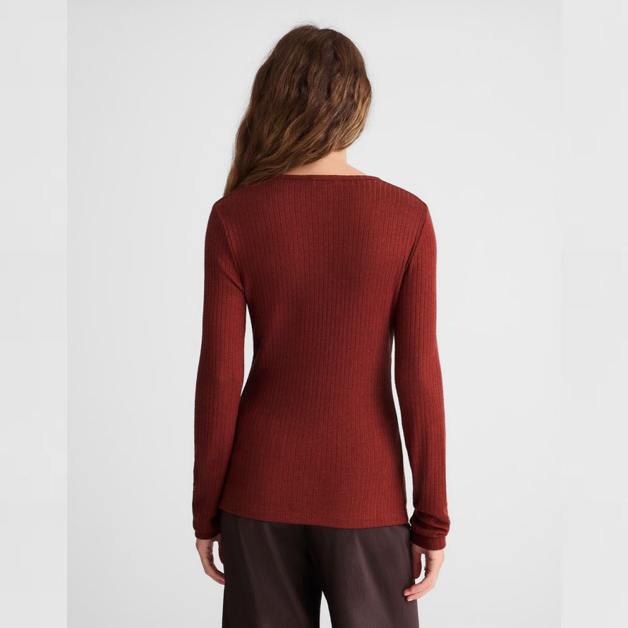 red brown womens madewell textural cutaway crewneck cardigan