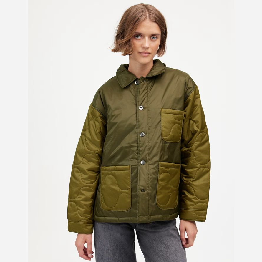 madewell alpha industries insulated chore womens coat green