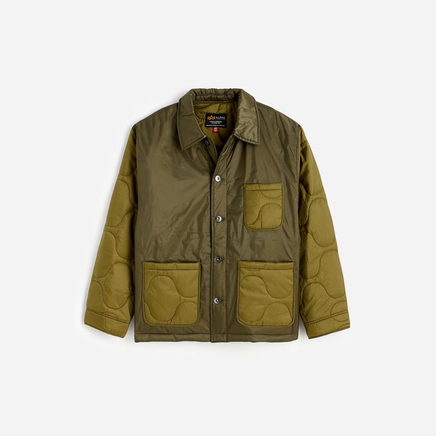 madewell alpha industries insulated chore womens coat green