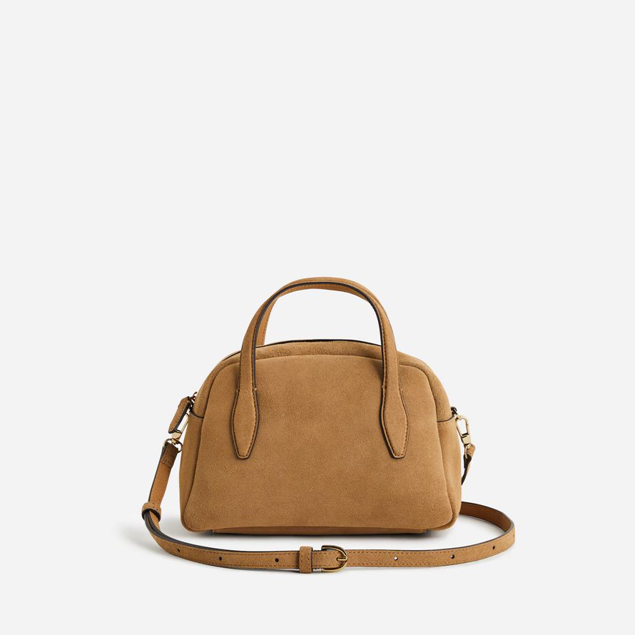 womens madewell medium suede crossbody bag brown