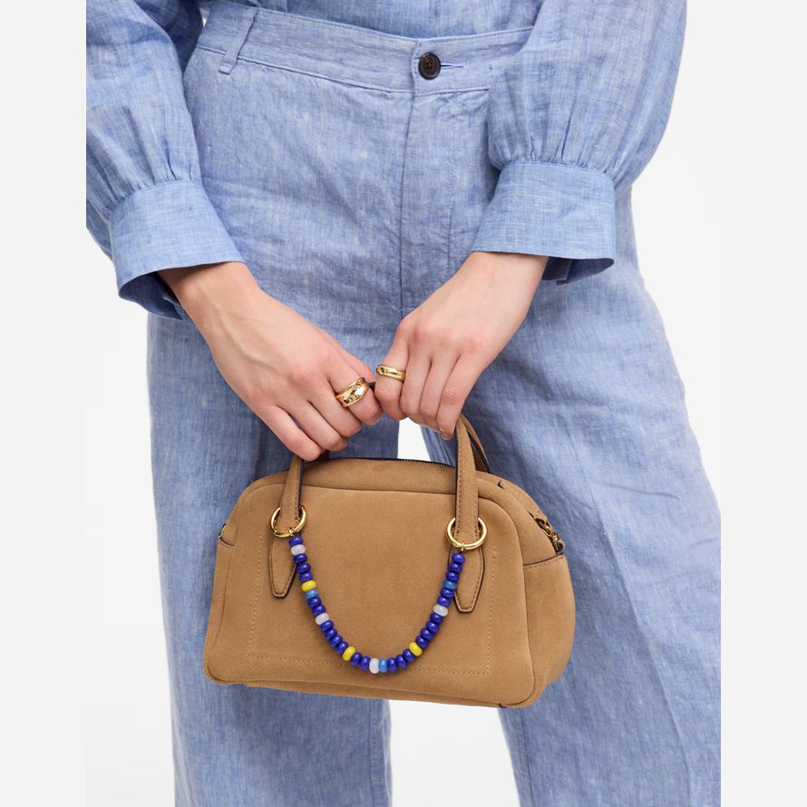 womens madewell medium suede crossbody bag brown