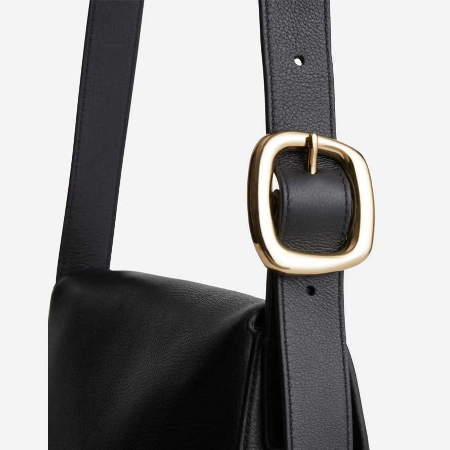 womens madewell the sculptural buckle crossbody bag black