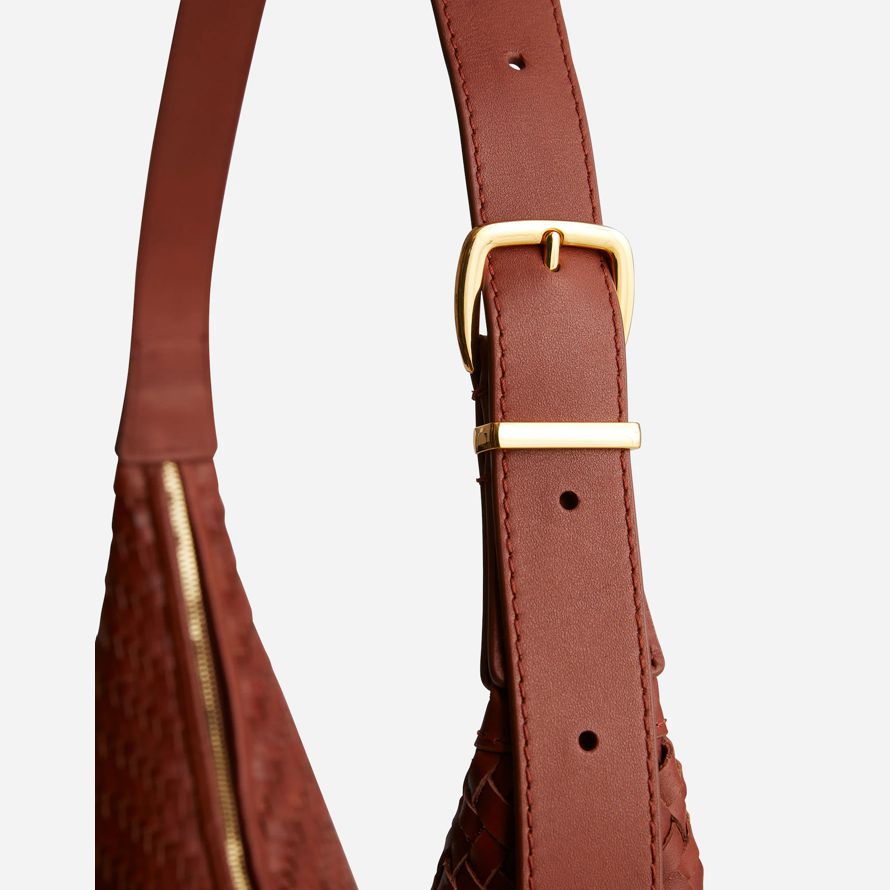 brown madewell the sculptural buckle womens crossbody bag