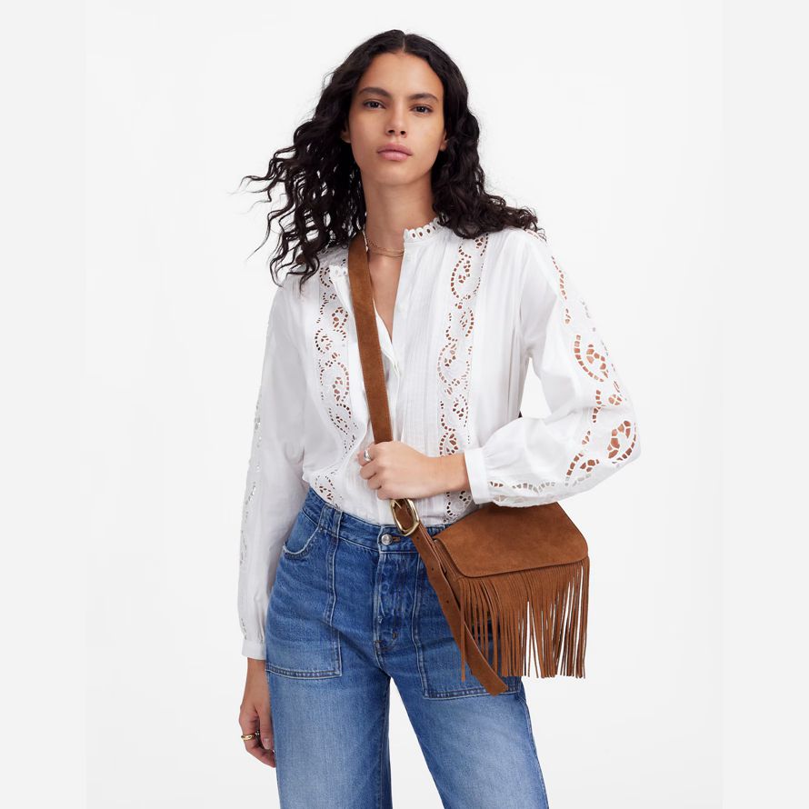 brown madewell the sculptural buckle womens crossbody bag