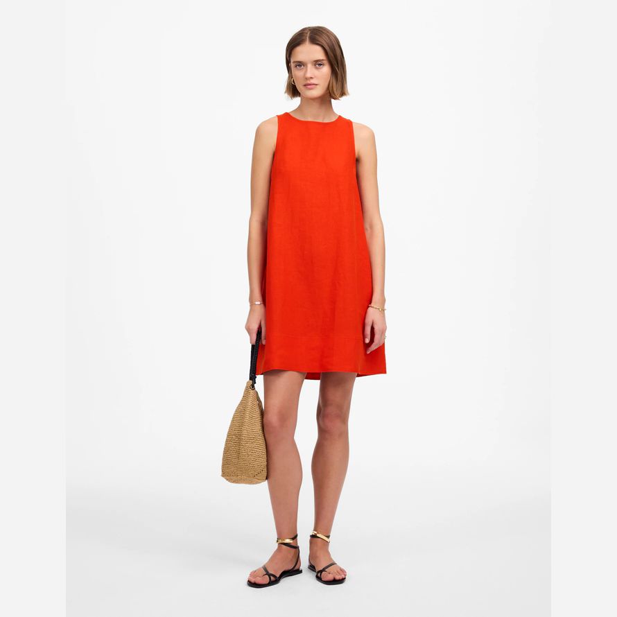 madewell mini shift womens dress red