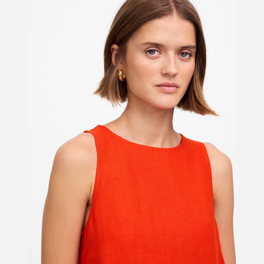 madewell mini shift womens dress red
