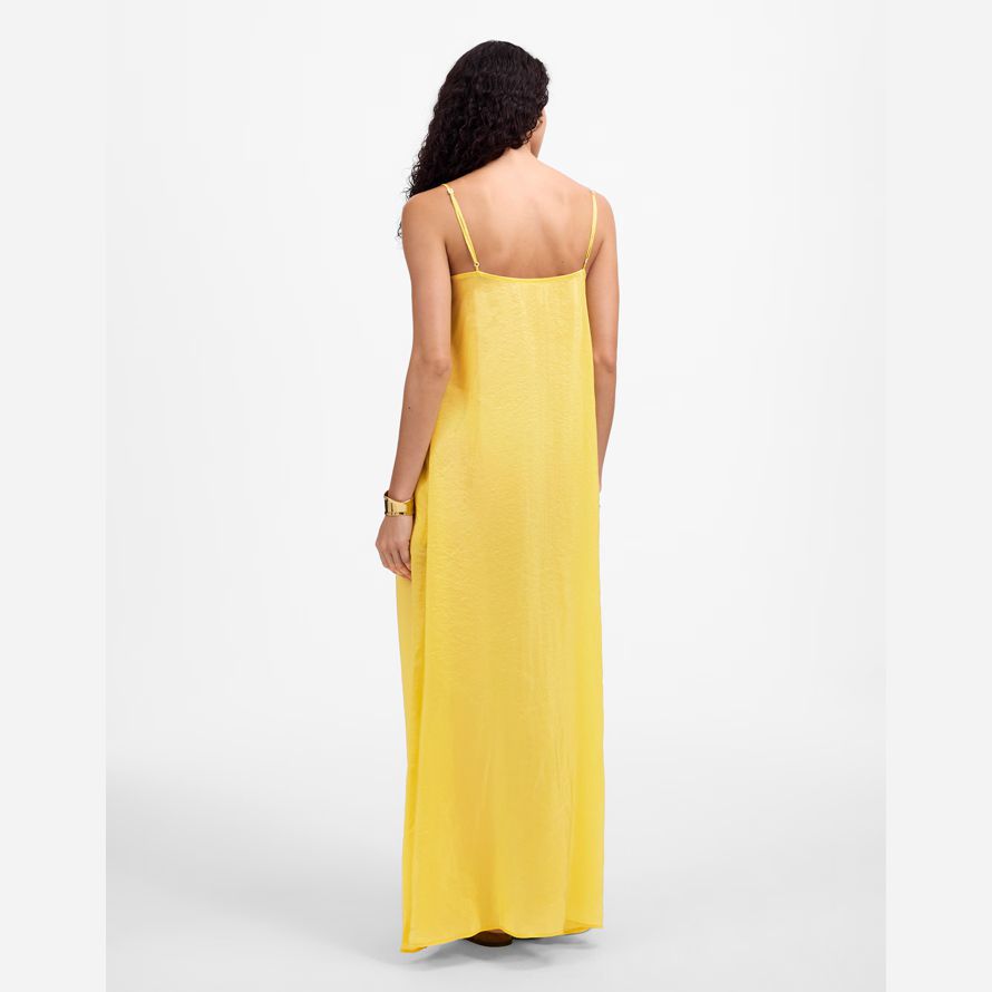 yellow womens madewell leset lana maxi dress