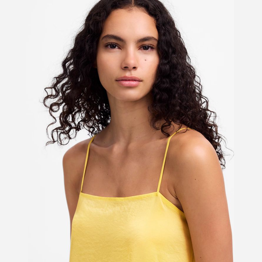 yellow womens madewell leset lana maxi dress