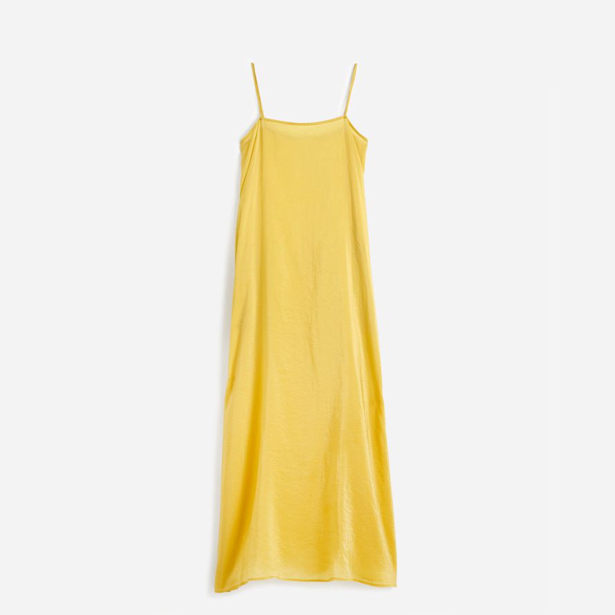 yellow womens madewell leset lana maxi dress