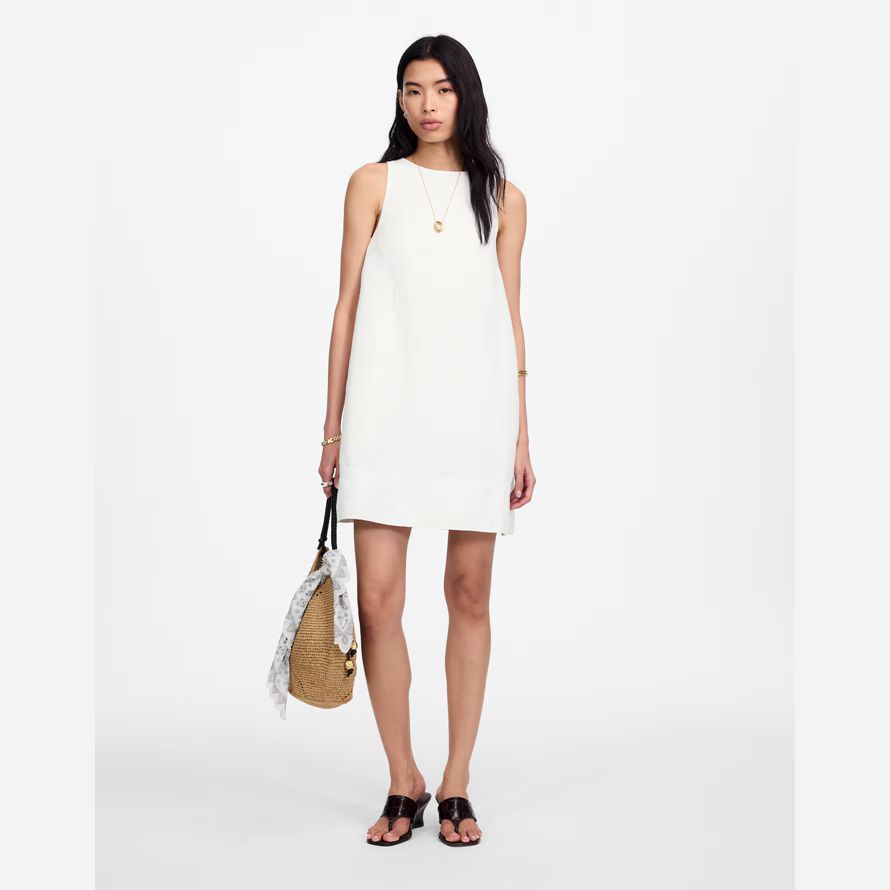 madewell mini shift womens dress white