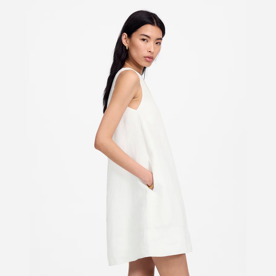 madewell mini shift womens dress white