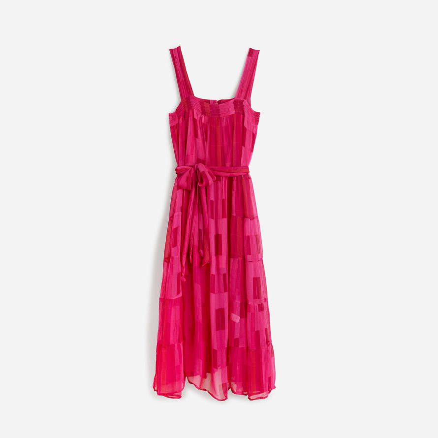 madewell natalie martin jasmine maxi womens dress pink