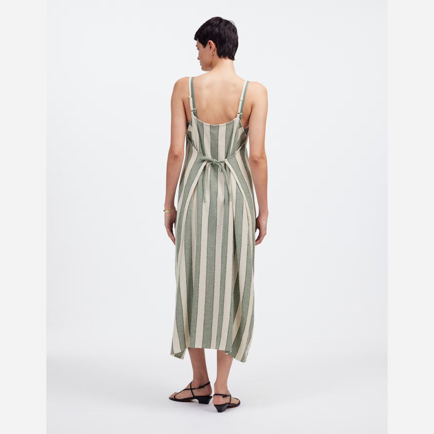 green womens madewell zulu zephyr eucalyptus stripe organic cotton dress