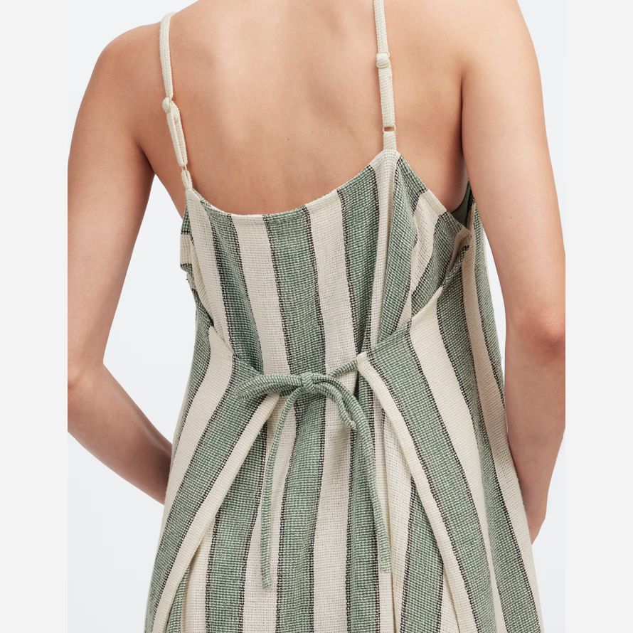 green womens madewell zulu zephyr eucalyptus stripe organic cotton dress