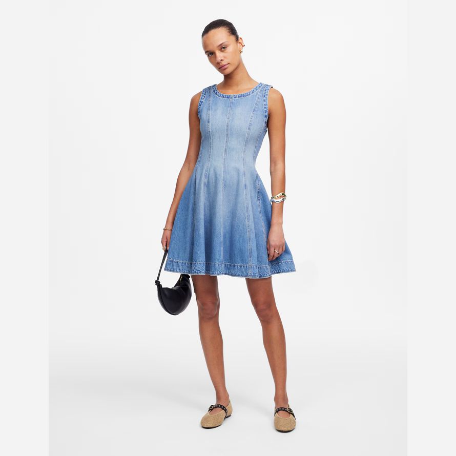 madewell circle mini womens dress blue