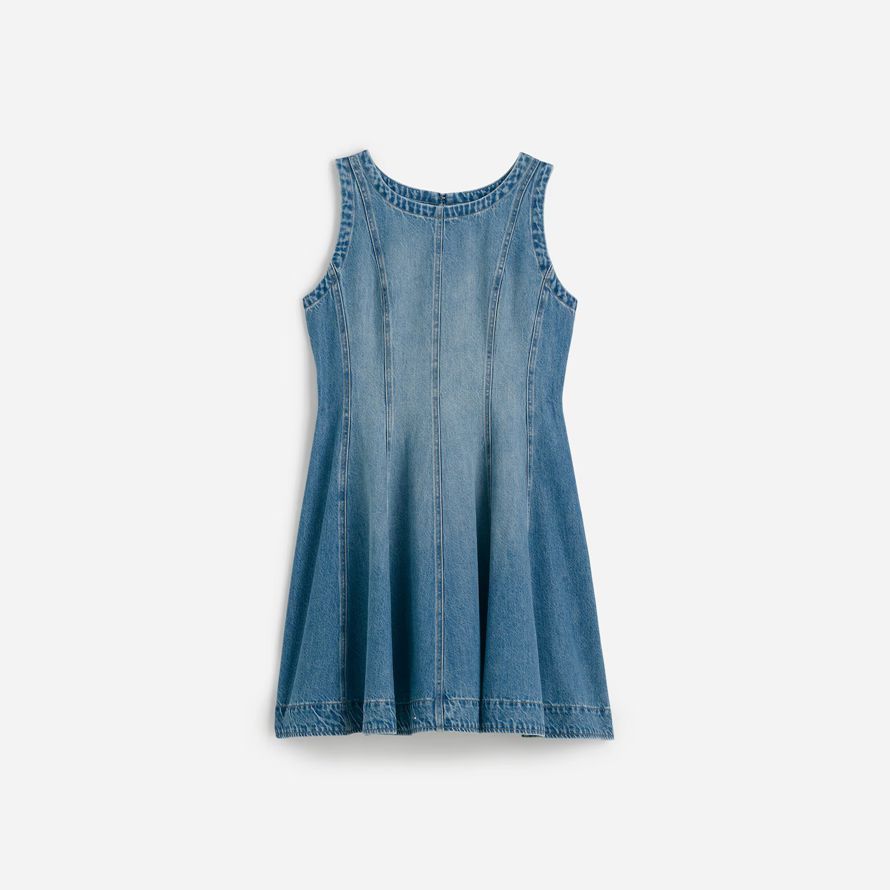 madewell circle mini womens dress blue
