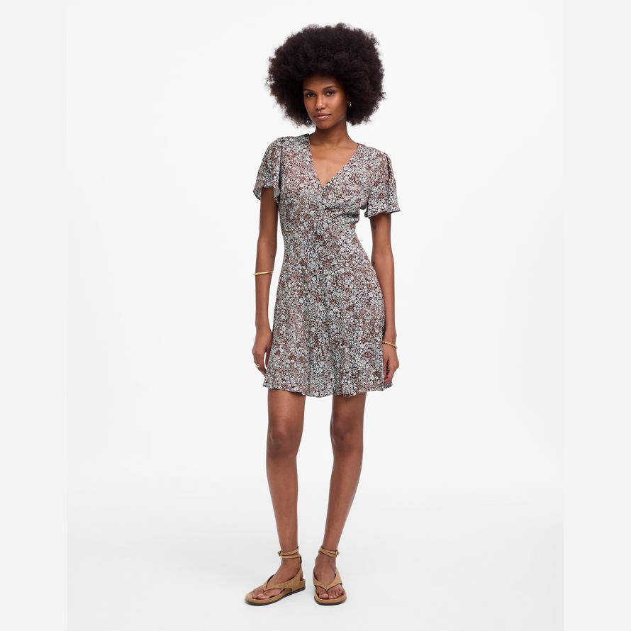 burgundy white madewell button-front mini womens dress