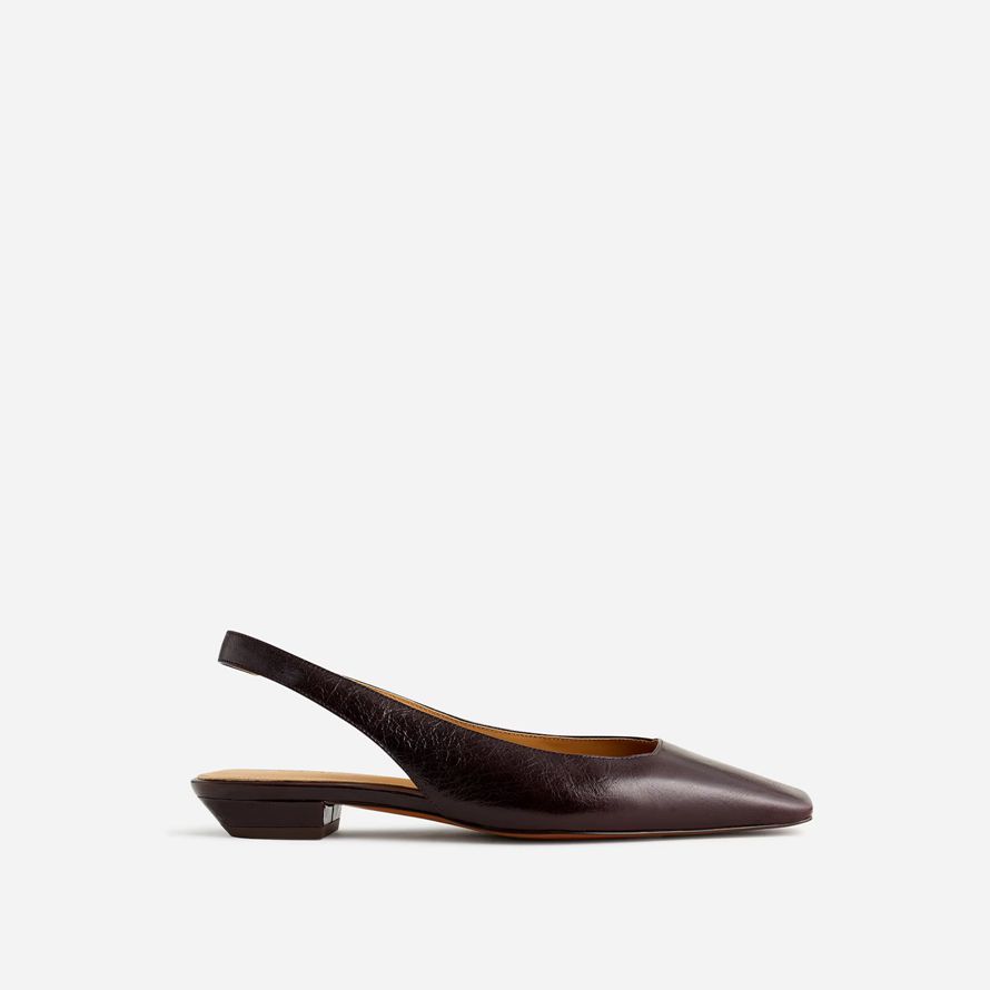 womens madewell the ophelia slingback flats chocolate