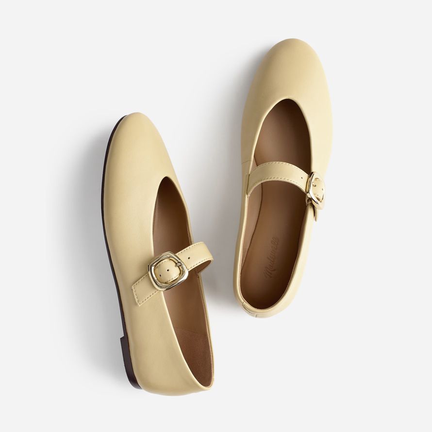 yellow womens madewell the remy mary jane flats