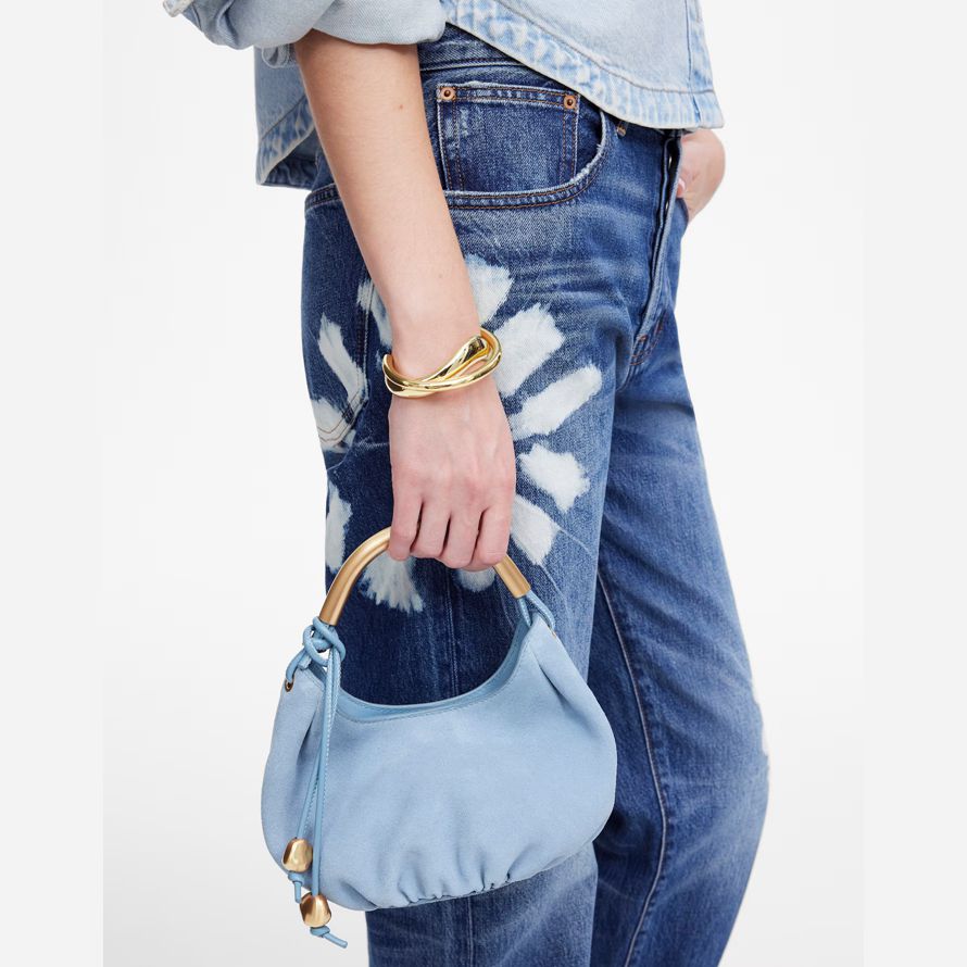 blue womens madewell the camren mini handbag