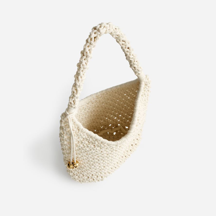 cream womens madewell the camren rope handbag