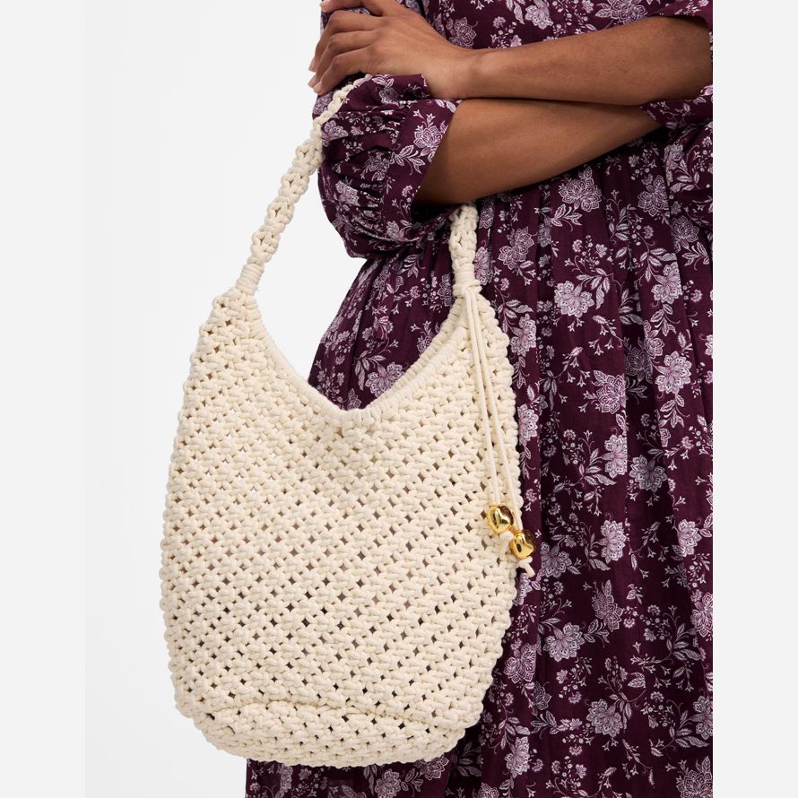 cream womens madewell the camren rope handbag