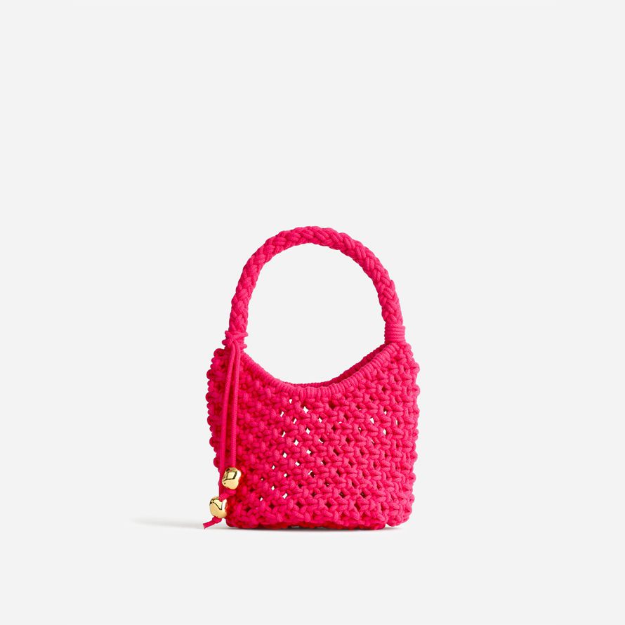 pink madewell the camren rope mini womens handbag