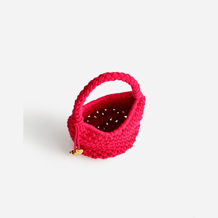 pink madewell the camren rope mini womens handbag