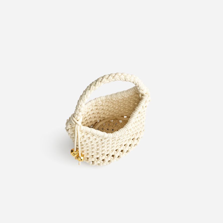 cream womens madewell the camren rope mini handbag