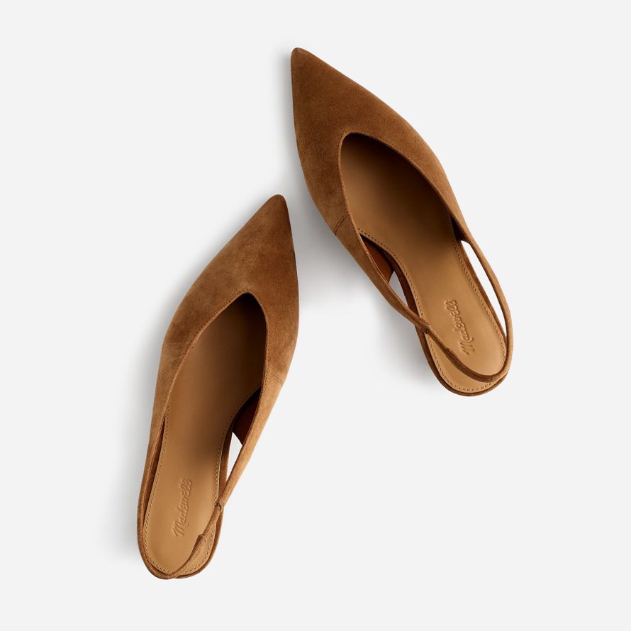 madewell the simone kitten slingback womens heels brown