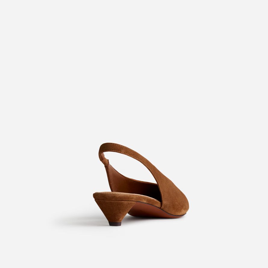madewell the simone kitten slingback womens heels brown