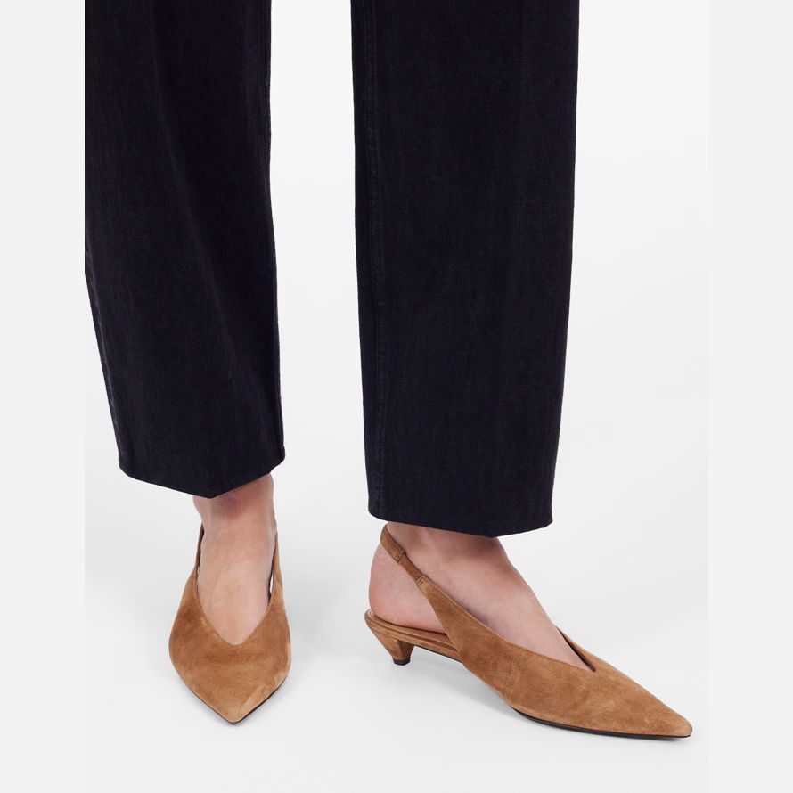 madewell the simone kitten slingback womens heels brown