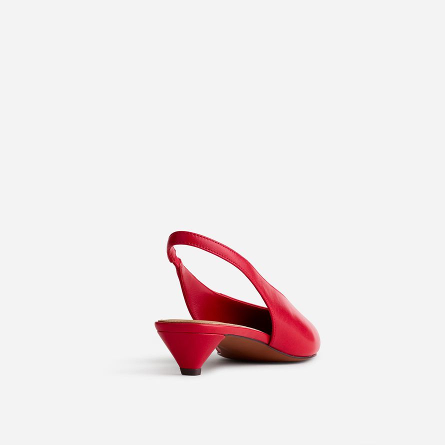 womens madewell the simone kitten slingback heels red