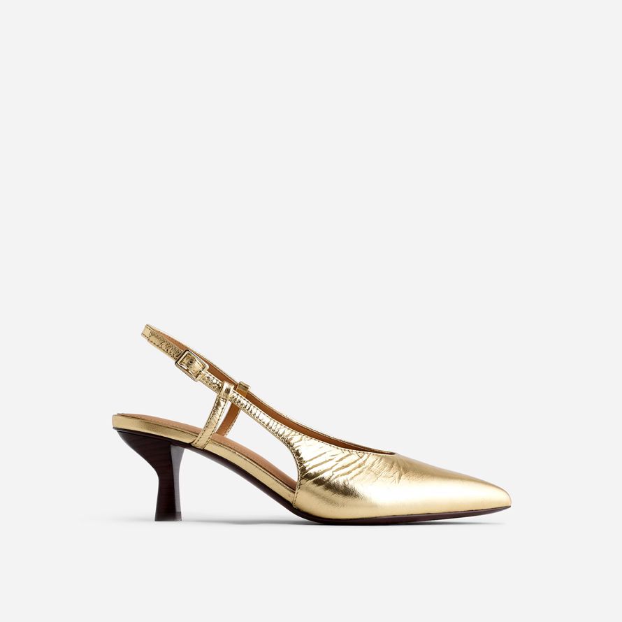 gold madewell the debbie slingback womens heels