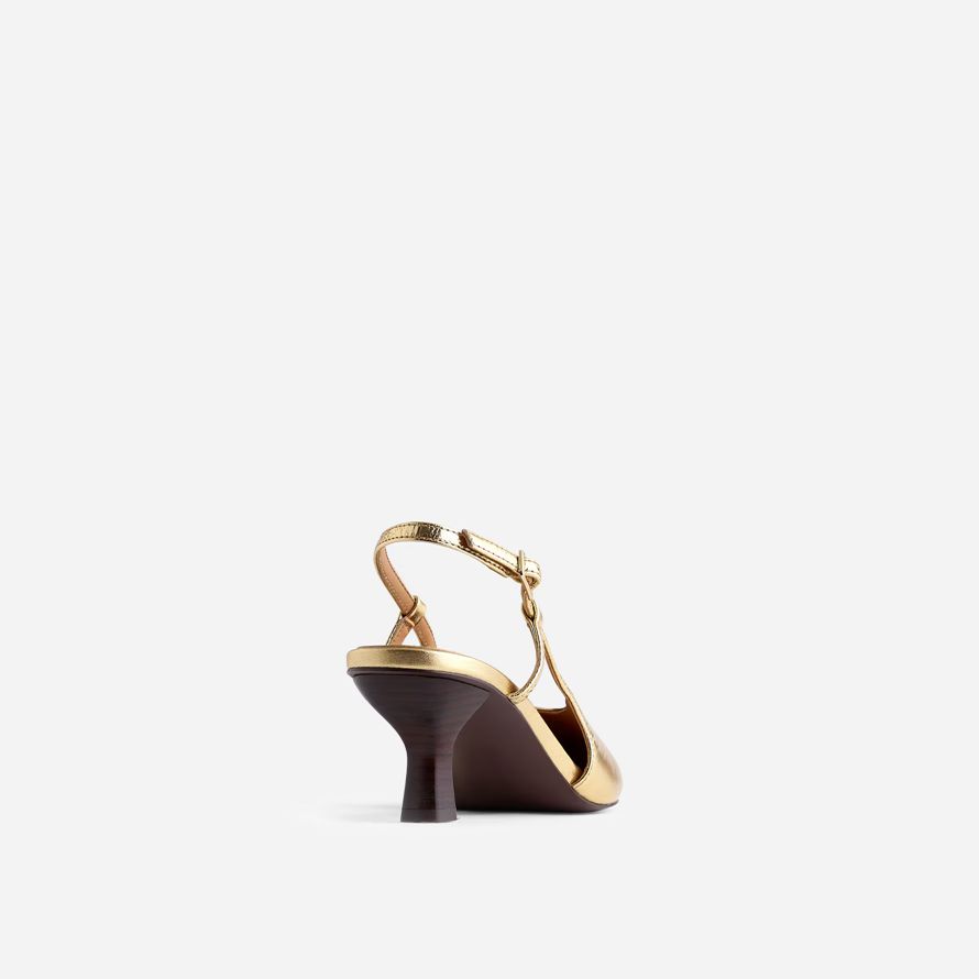 gold madewell the debbie slingback womens heels