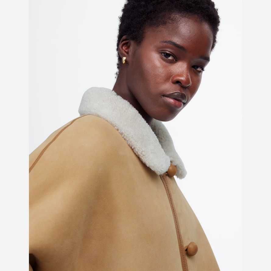 madewell suede oversized long womens jackets brown