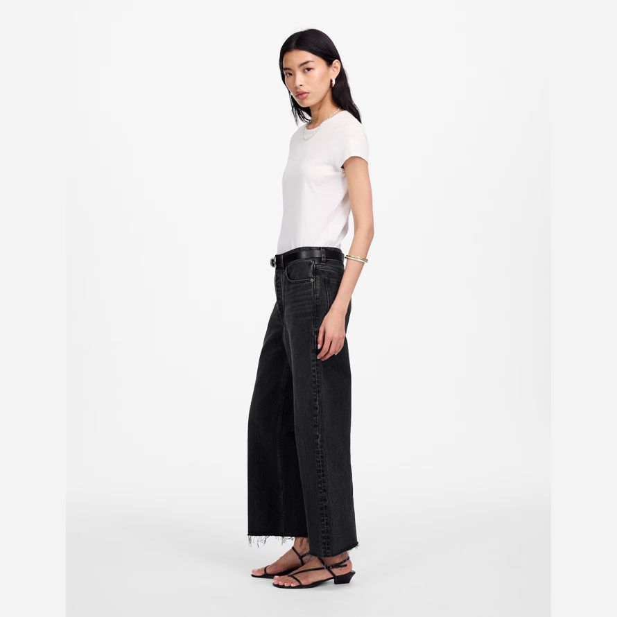 black madewell low-slung baggy crop womens jeans