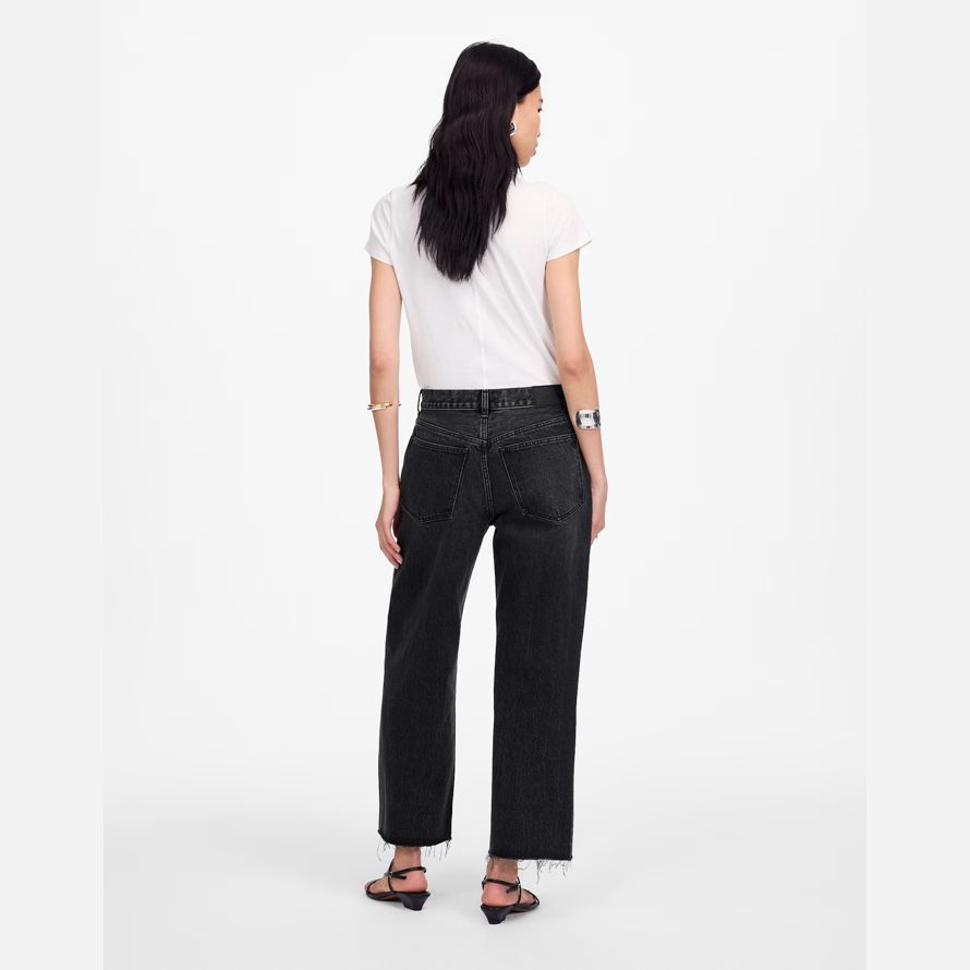 black madewell low-slung baggy crop womens jeans