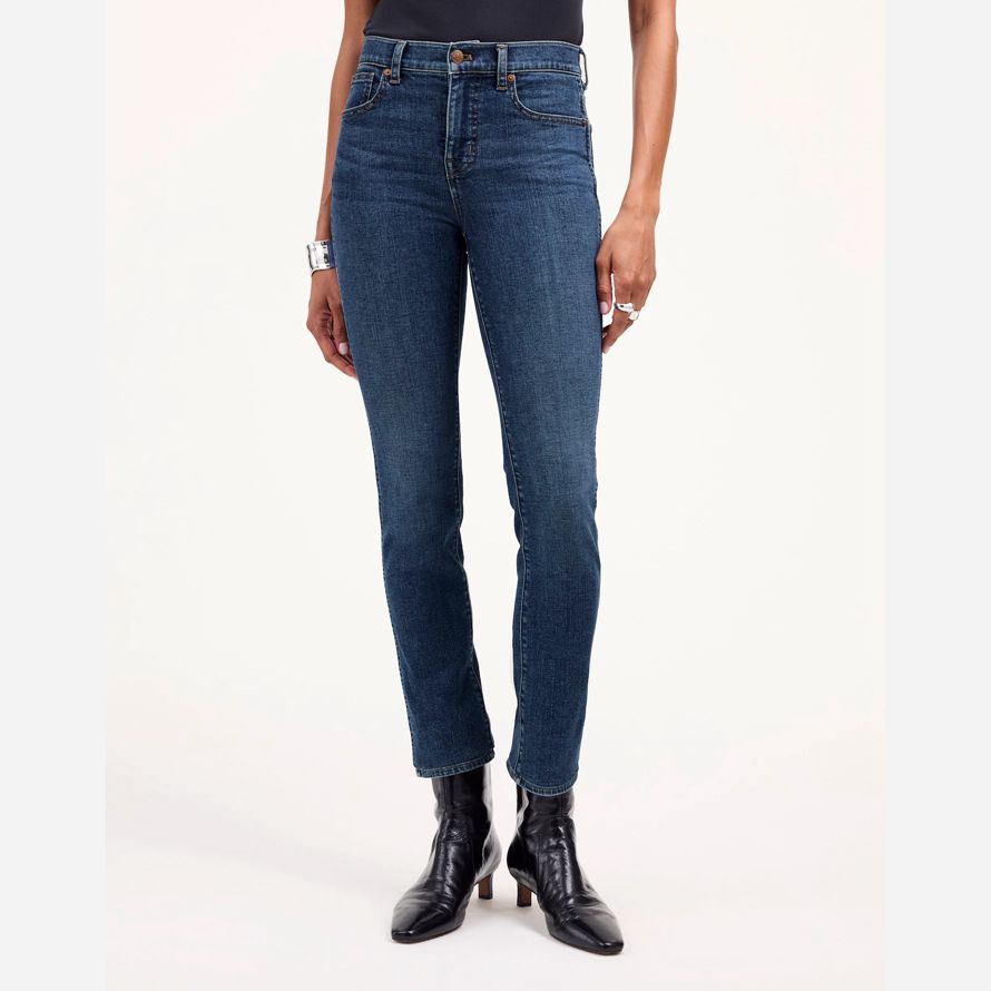 madewell stovepipe womens jeans blue