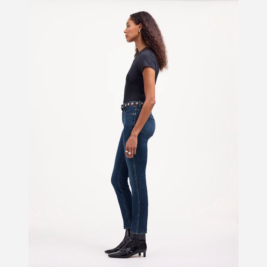 madewell stovepipe womens jeans blue