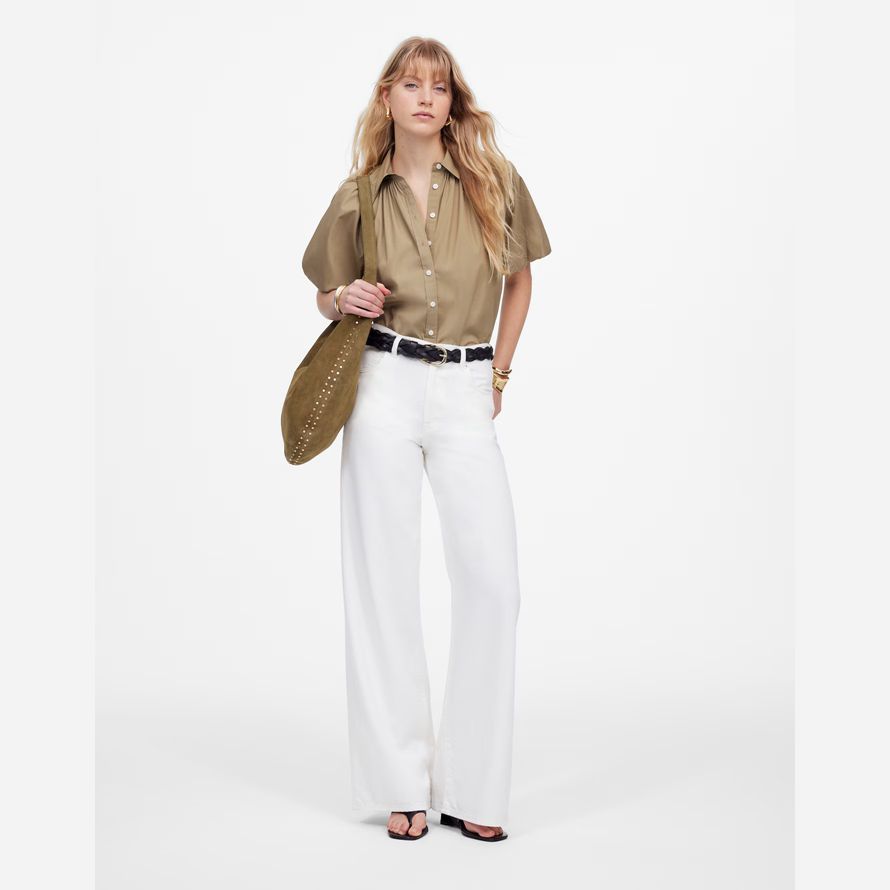 white womens madewell superwide-leg airy jeans