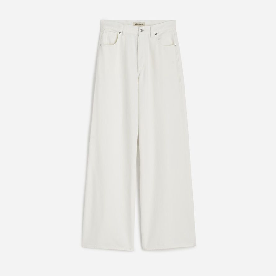 white womens madewell superwide-leg airy jeans