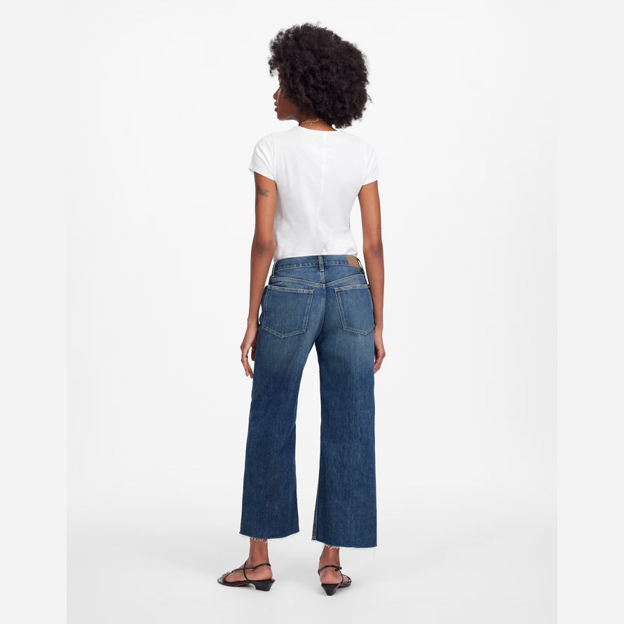 blue womens madewell low-slung baggy crop jeans