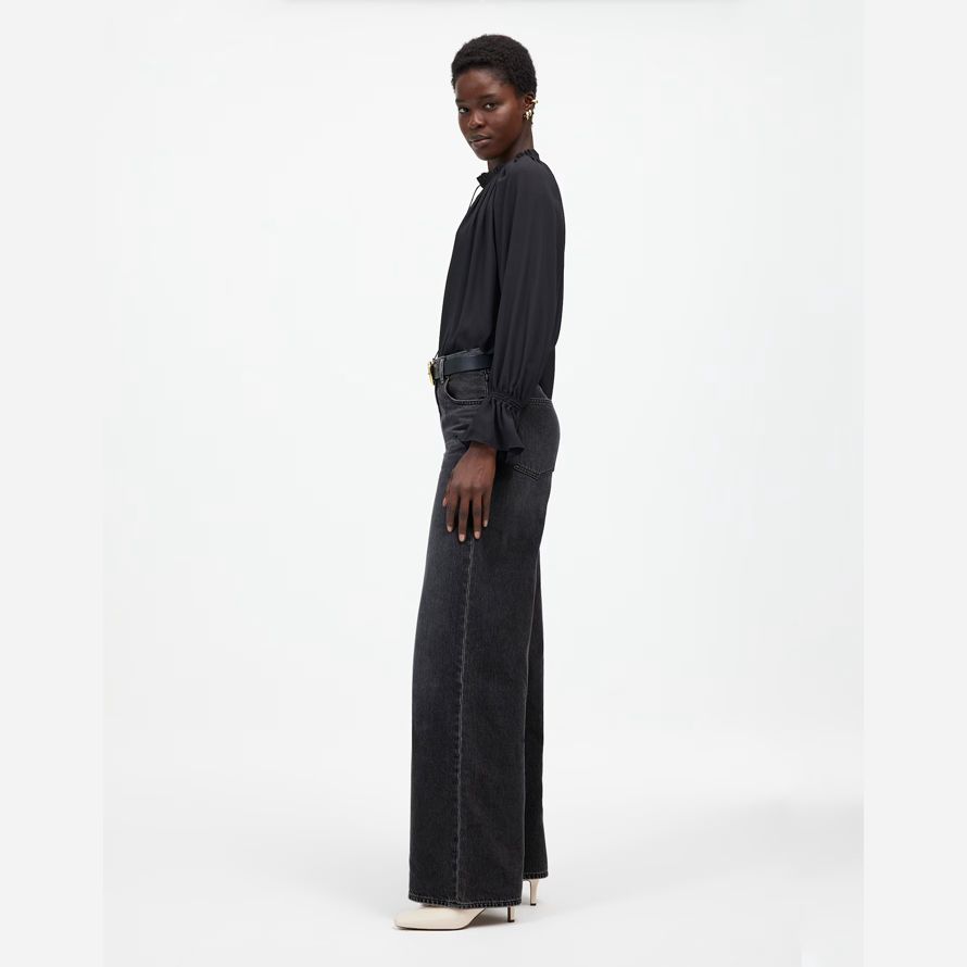 madewell 90s superwide-leg womens jeans black